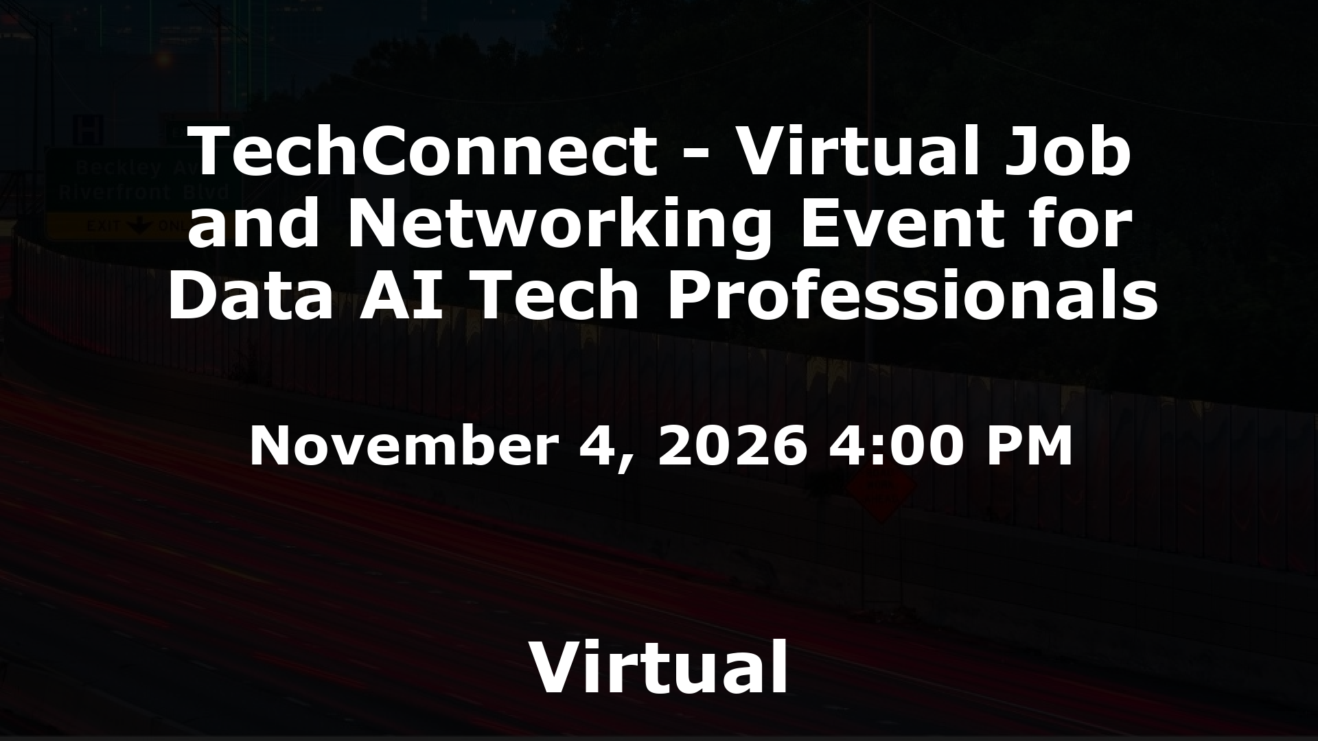 TechConnect - Virtual Job and Networking Event for Data AI Tech Professionals event image
